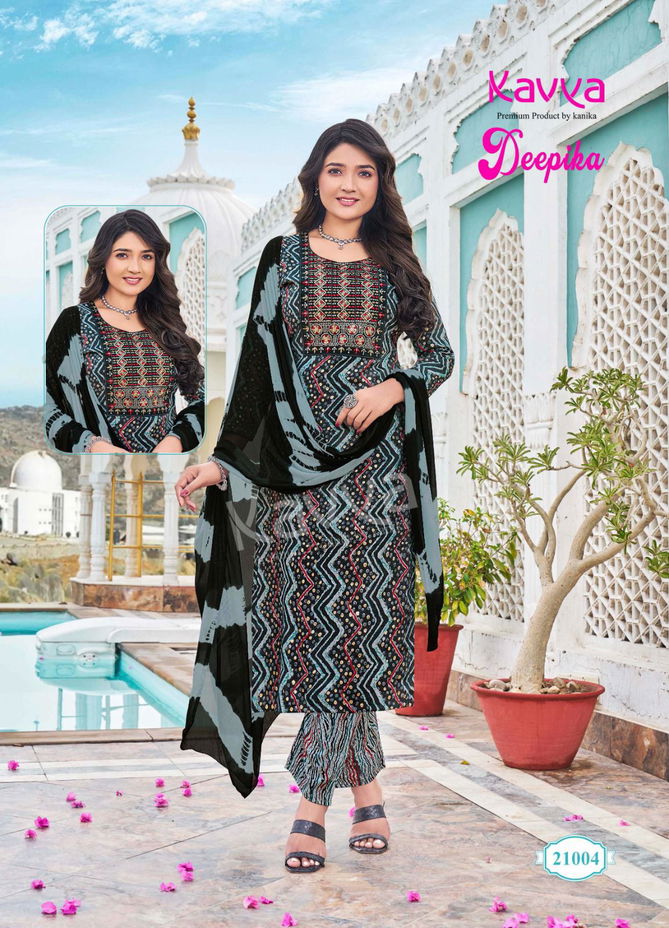 Deepika Vol 21 By Kavya Capsule Printed Kurti With Bottom Dupatta Wholesalers In Delhi
